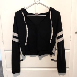 Soft crop top hoodie